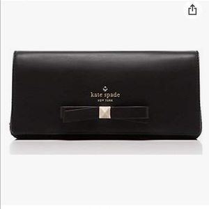 Kate Spade Black Leather Clutch